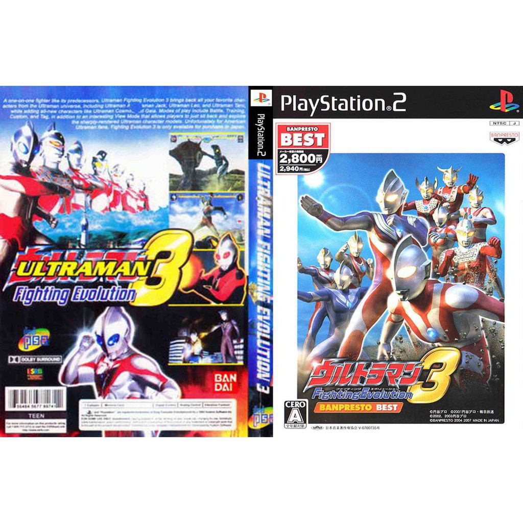 Ultraman Fighting Evolution 3 (CD Games PS2) | Shopee Malaysia