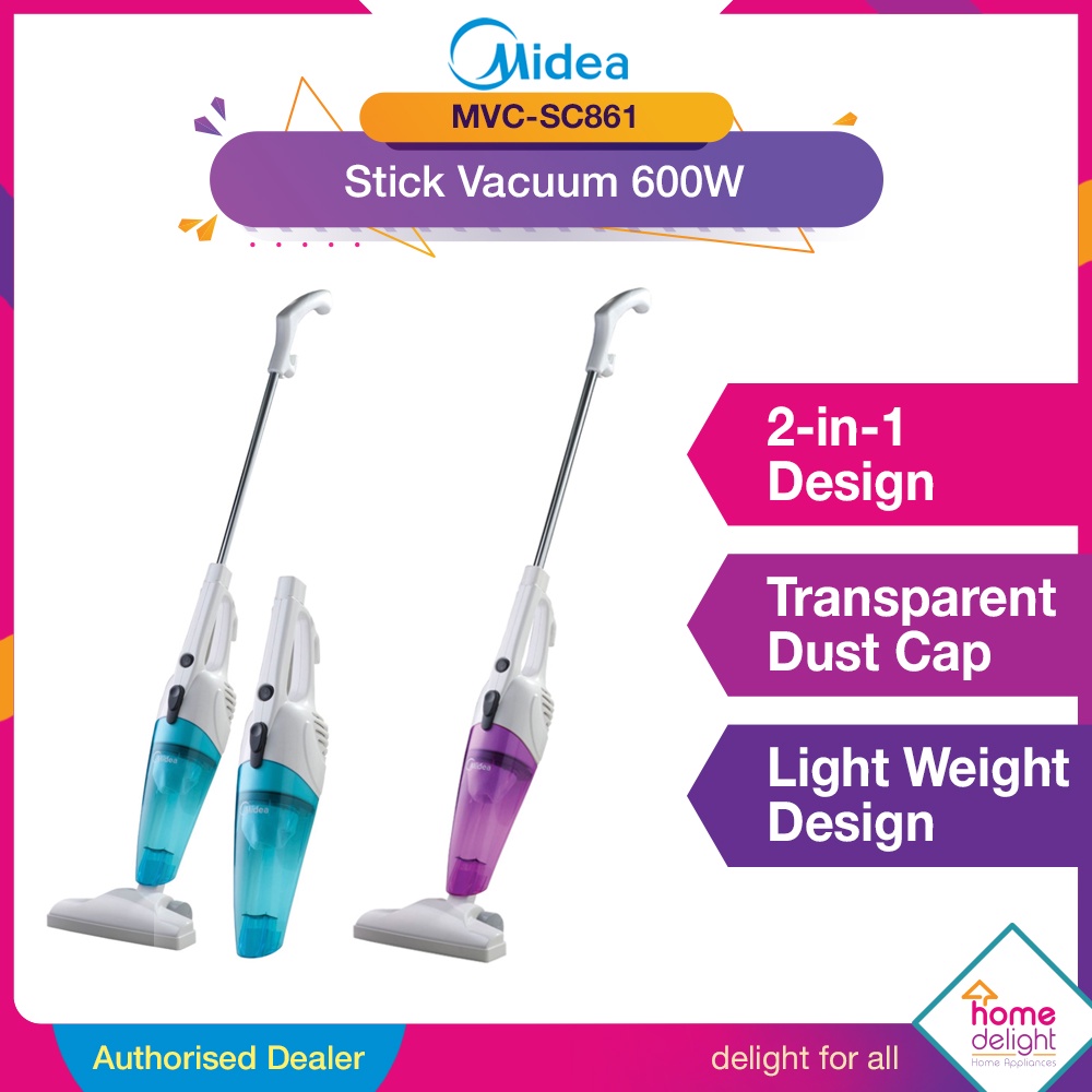 Midea Stick Handheld Vacuum Cleaner 600W (Blue / Purple) [ MVC-SC861 ...