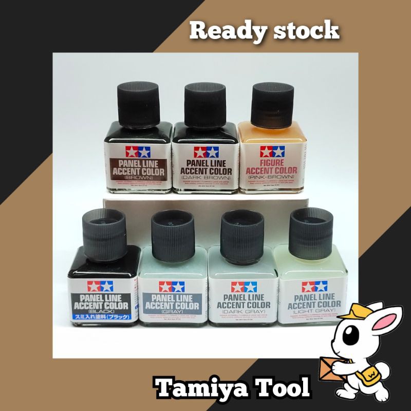[Ready Stock] Tamiya 40ml Panel Line Figure Accent Color Model Kit Tool