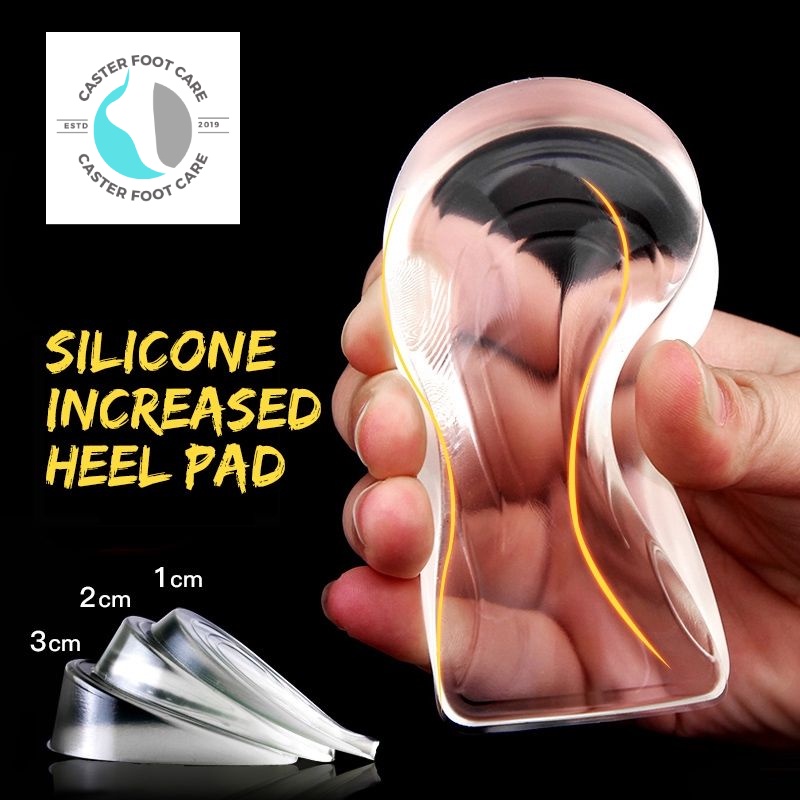 Silicone height increased Half Plain Gel Heel Pads For Men And Women ...