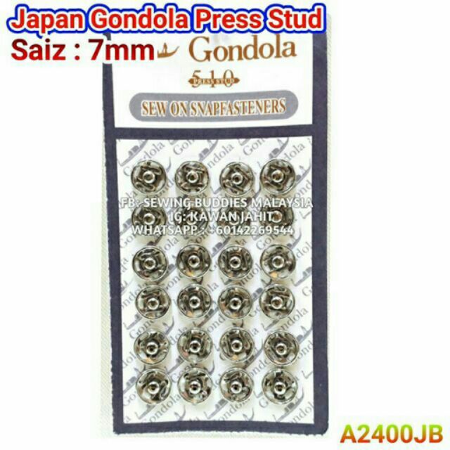 Japan Gondola 8mm Snap Press Spring Press Stud (24pairs) | Shopee Malaysia