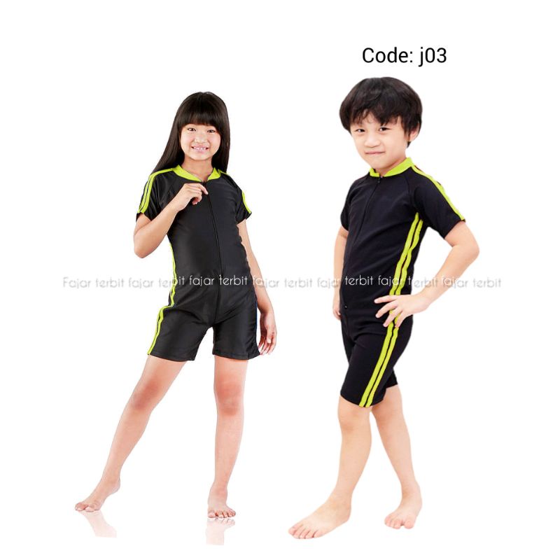 Girls Boys Swimwear Sleeveless Unisex Kids One-piece Swimsuit Boyleg