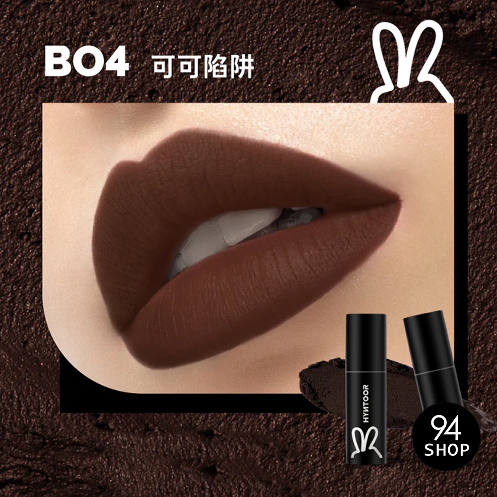 HYNTOOR Black Rabbit Little Tube Lip Gloss Lipstick Dew Macaron Matte ...