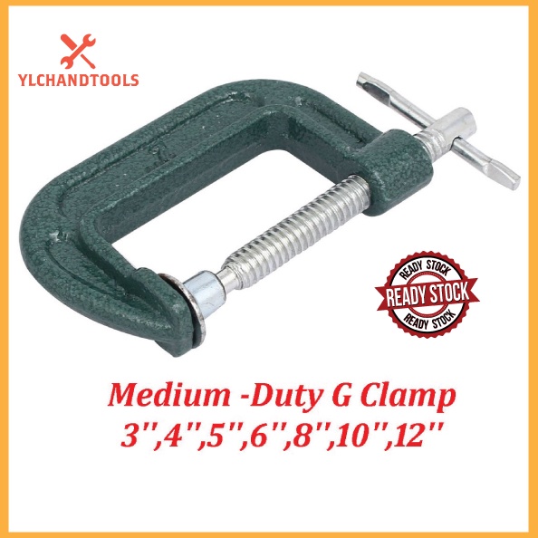 Heavy Duty G Clamp Green 绿色g型木夹 34568 10 12