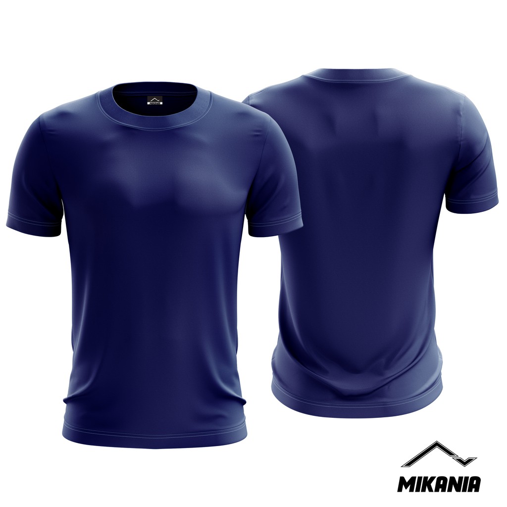 Navy Blue Plain Microfiber Jersey T-Shirt | Jersi T-shirt Microfiber ...