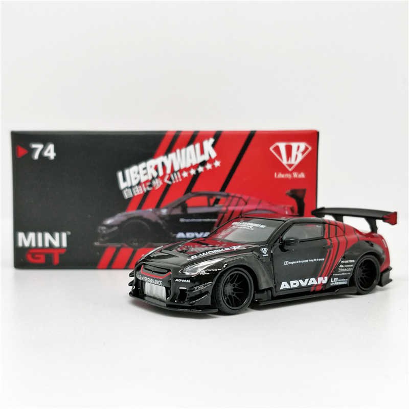 ミニGT 74 LB☆Works Nissan GT-R Advan ADVAN 日産 GTR35