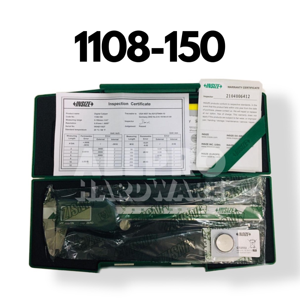 INSIZE Digital Caliper Standard Type 1108-150 / 1108-200 / 1108-300 ...