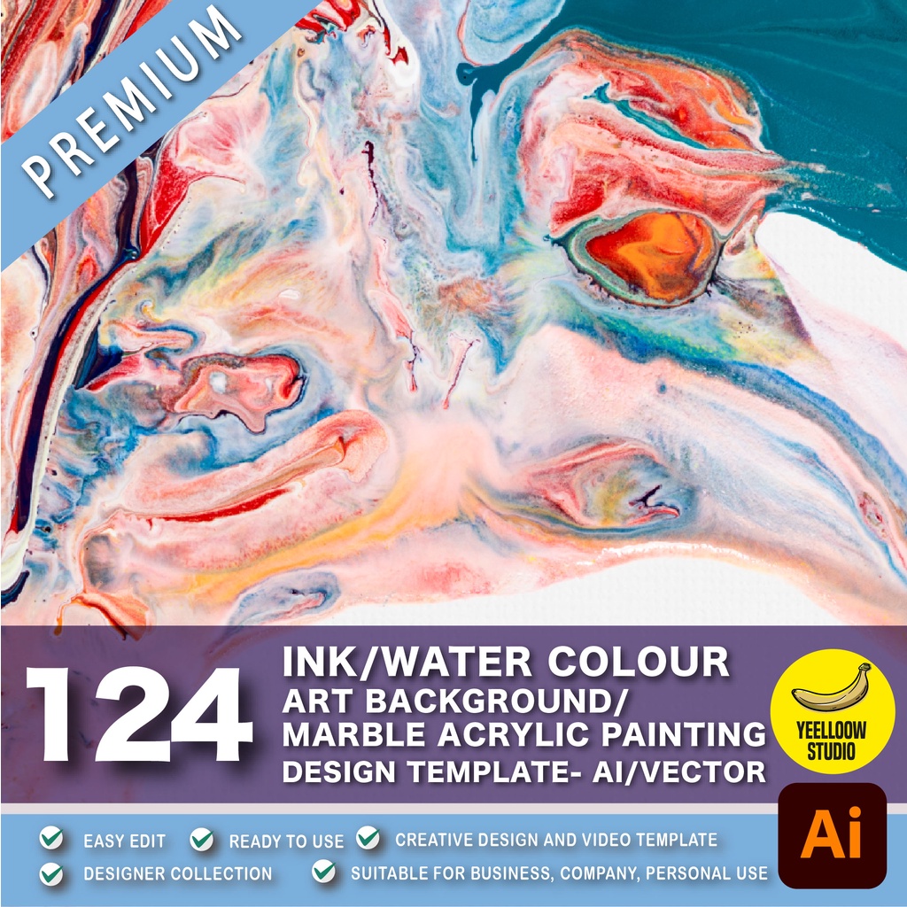 Premium AI Image  Water color paint colorful design for