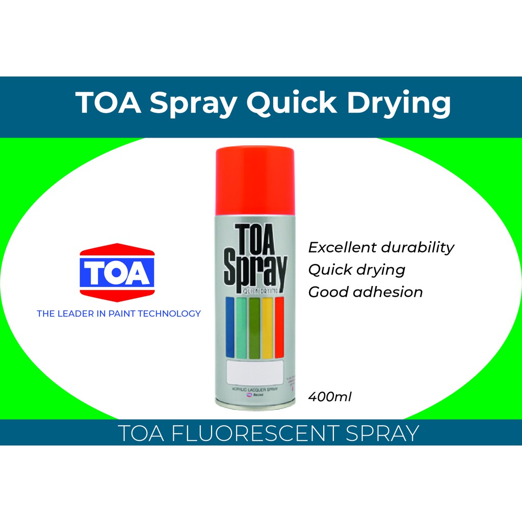 TOA Spray Quick Drying (TOA Fluorescent Spray) Shopee Malaysia