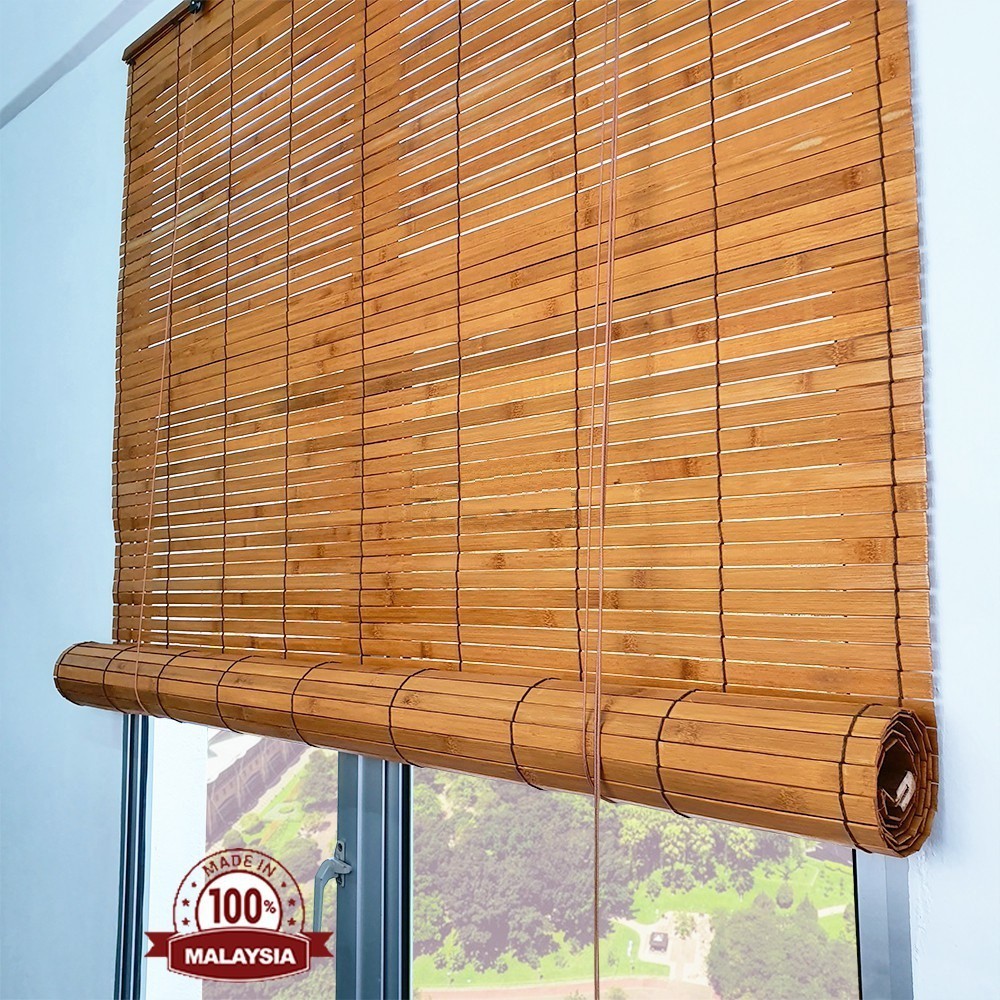 Bamboo Blind 5' (W) X 4' (H) - 12' (H) Wooden Blind Modern Indoor ...