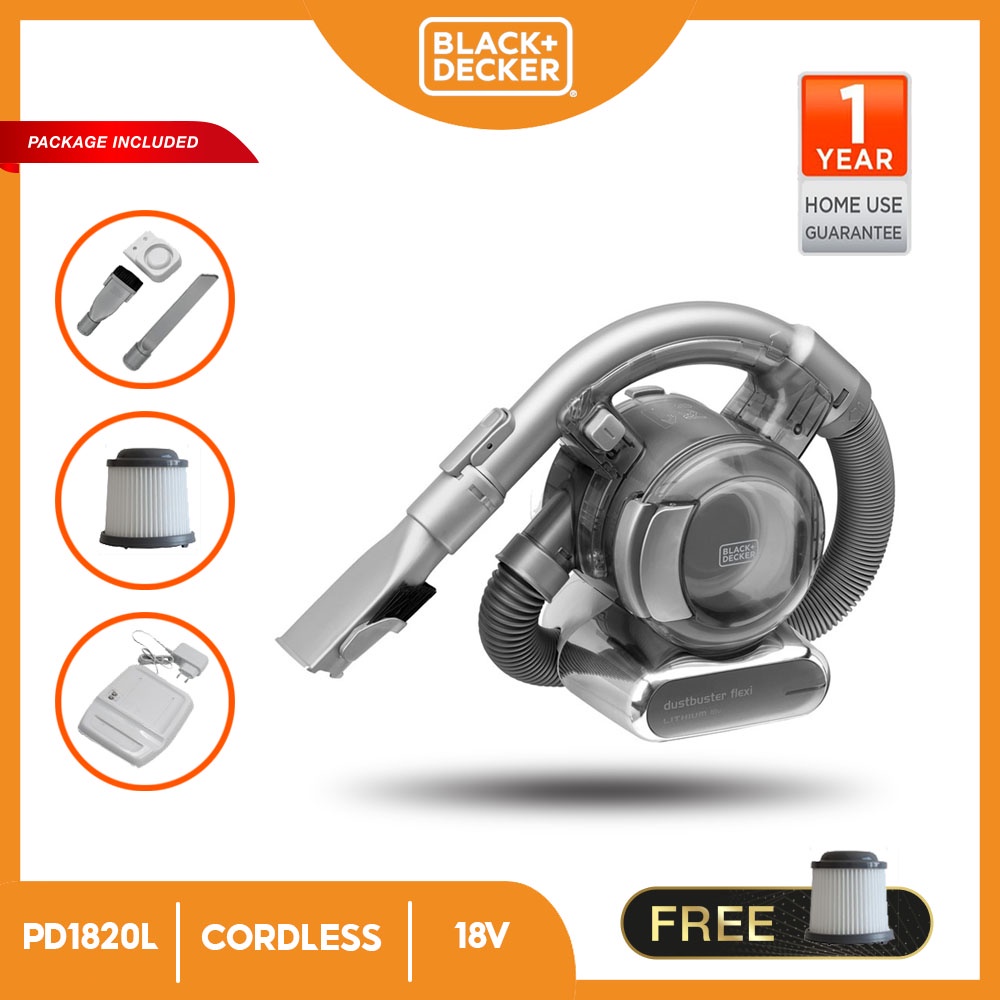 BLACK DECKER PD1820L Lithium ion Rechargable Battery Dustbuster Hand Vacuum 18V