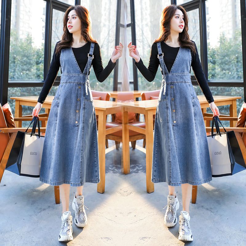 Skirt jumpsuit denim online