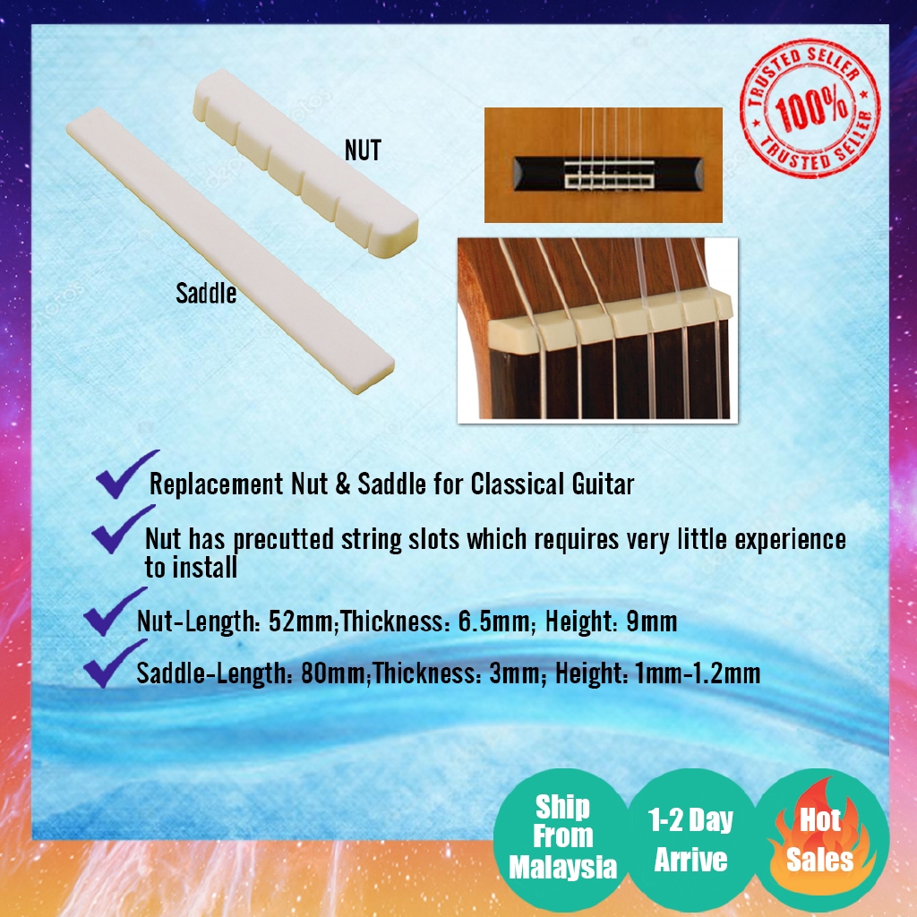 Classical Guitar Nut/Guitar Saddle Shopee Malaysia