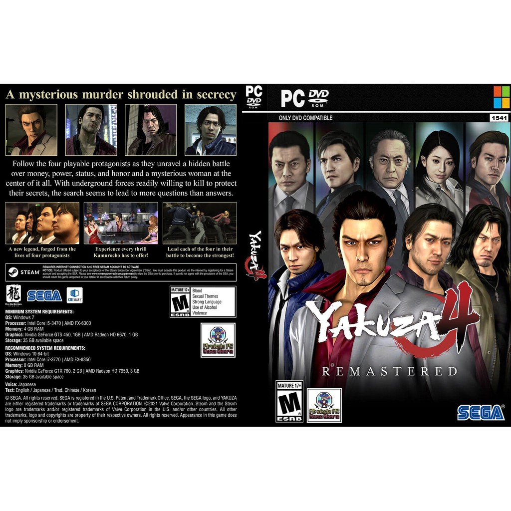 (PC) Yakuza 4 Remastered | Shopee Malaysia