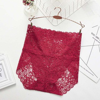 Plus fat plus size fat 40-100 kg modal lace sexy ladies panties high waist  panties M~3 XL Large size panties Breathable and cool Non-marking panties  Pure cotton fabric