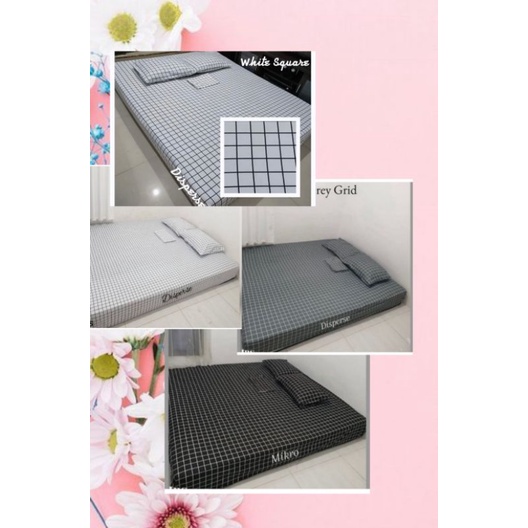 PUTIH HITAM Homemade Bed Sheets With Gingham 2 black/black grid & white ...