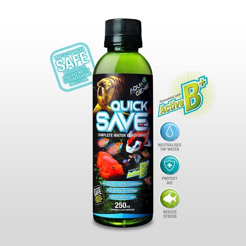 Aqua Genie Complete Water Conditioner Anti Chlorine Quick Save Active B+ 250ml Shopee Malaysia