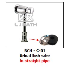 Manual Delay Automatic Shutoff Toilet Urinal Flush Valve – Push Button Type, Solid Zinc Alloy, Bathroom Urinal Flush Kit