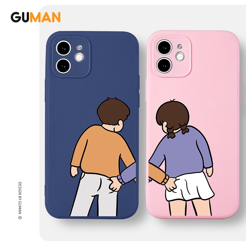 Guman Soft Silicone Matching Couple Set Cute Funny Shockproof Casing