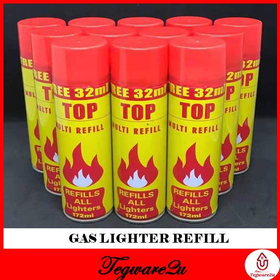 GAS REFILL 172ML FREE 32ML (USE FOR GAS LIGHTER / LONG NOZZLE GAS