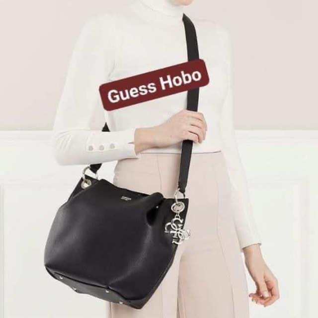 Guess digital hobo bag black best sale