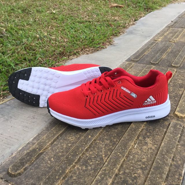 Adidas cloudfoam clearance red and white