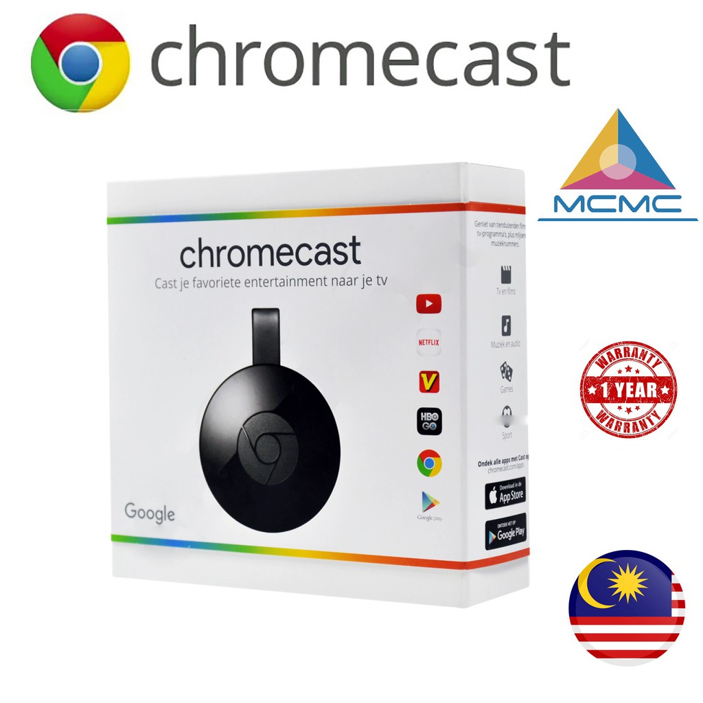 GOOGLE Chromecast 2 HDMI Streaming Media Player TV | Shopee Malaysia