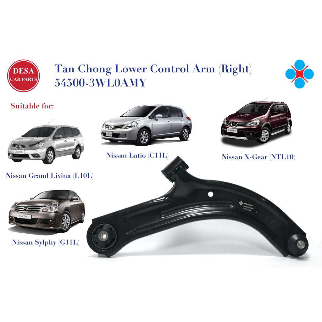 Nissan Lower Control Arm Right By Tan Chong For Nissan Grand Livina Latio Sylphy X Gear