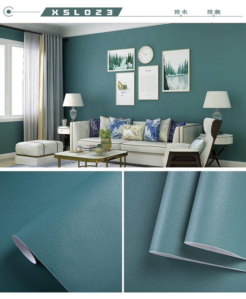 Solid Color Wall Sticker Self-Adhesive Wallpaper Wholesale Living Room ...