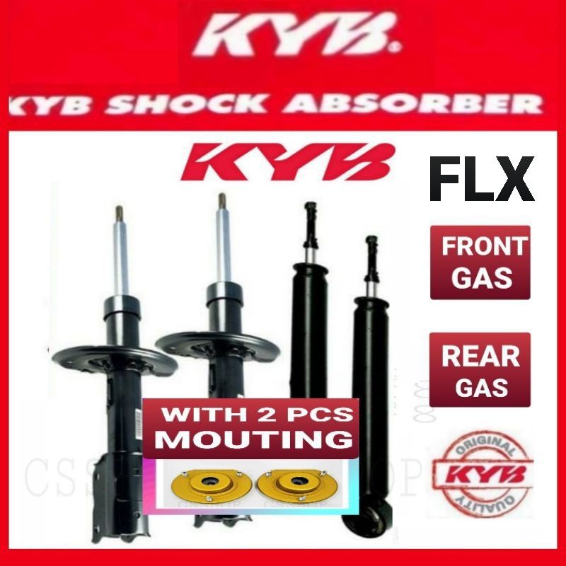 KYB PROTON SAGA FLX ABSORBER FRONT AND REAR 1SET=4PCS WITH 2PCS GOLD ...