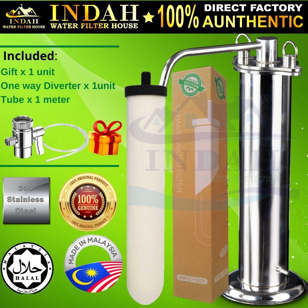 INDAH 304 Stainless Steel LN Stand Water Purifier With Standard Ceramic