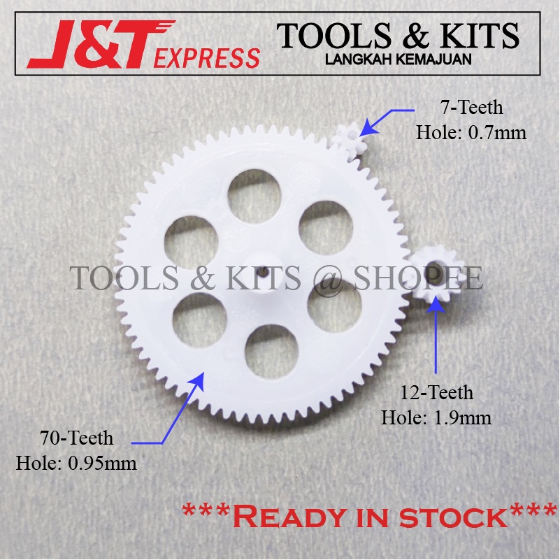 Plastic Gear for RC Helicopter Drone Airplane Gear Replacement 0.7mm 0.8mm 1mm 2mm Shaft Module 0.3 Gear utk Drone Shopee Malaysia