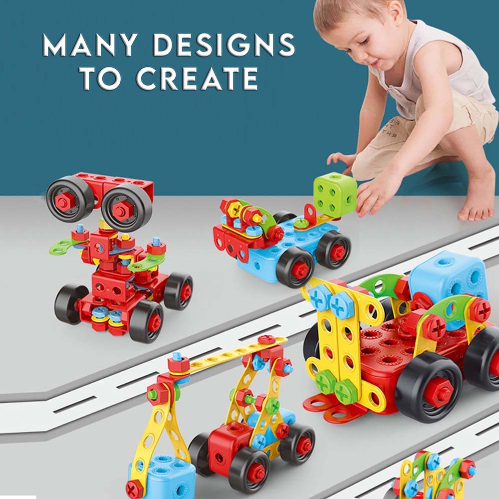 288Pcs 3D STEM Building Blocks Children Electric Drill Toy Set Screw ...