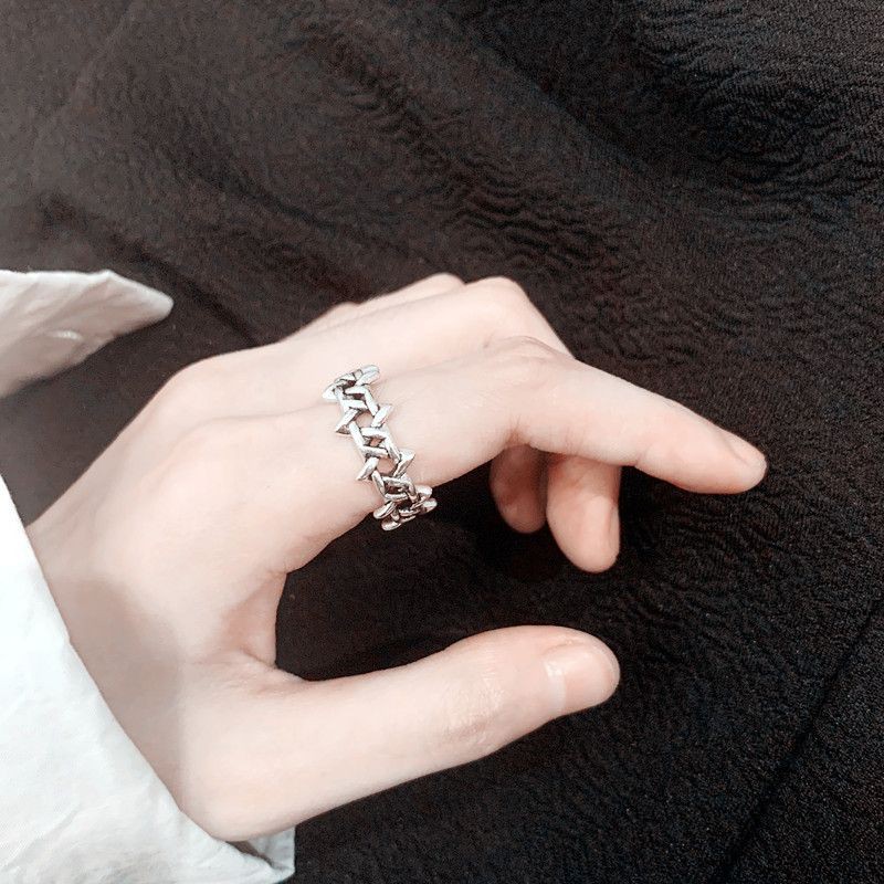 Ring female fashion personality cold wind ins trend retro hip hop ...
