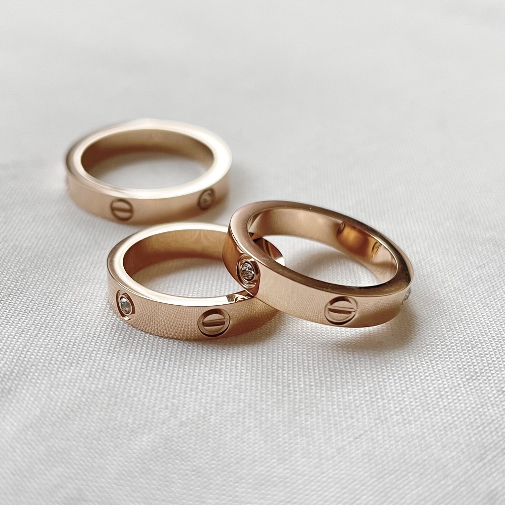 Titanium Claire Ring Rose Gold Shopee Malaysia