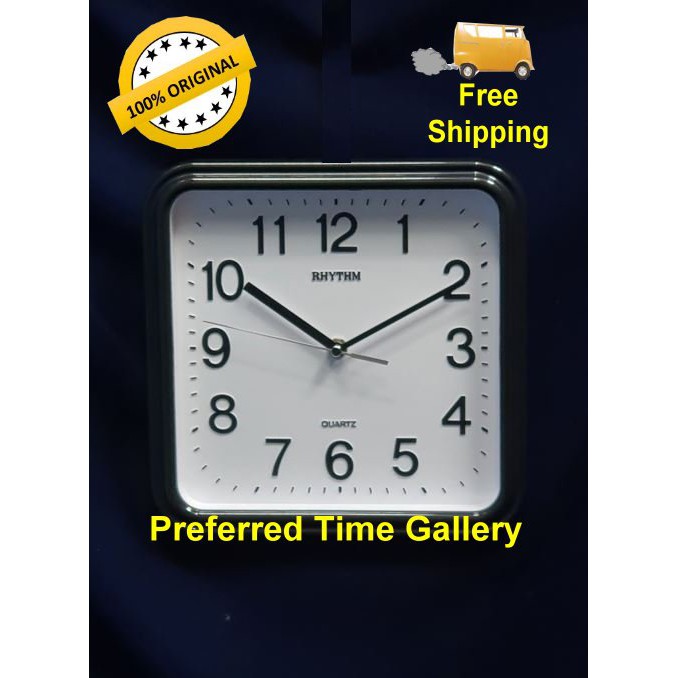 (Clock) 100 ORIGINAL Rhythm Wall Clock CMG450NR02 Number Dial Shopee
