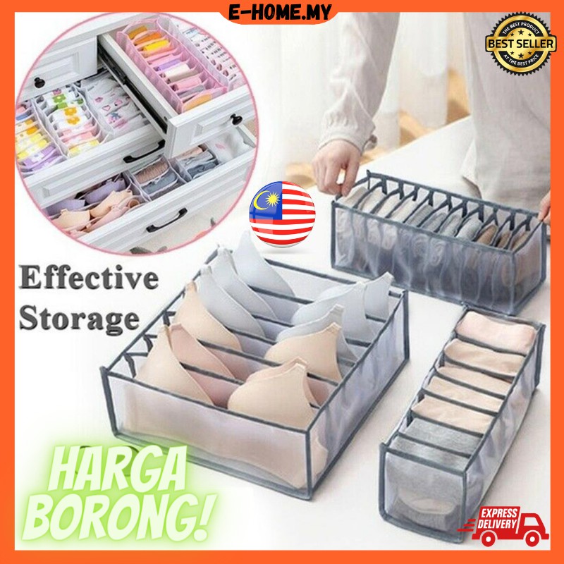 READSTOCK🔥 Bra Organizer Foldable Compartment Underwear Storage Box