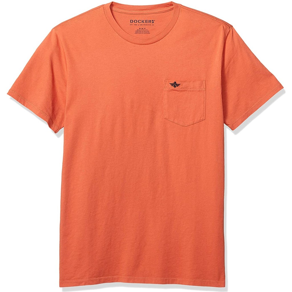 Dockers Pocket T-Shirt Dark Green Crew Neck Short Sleeve Size