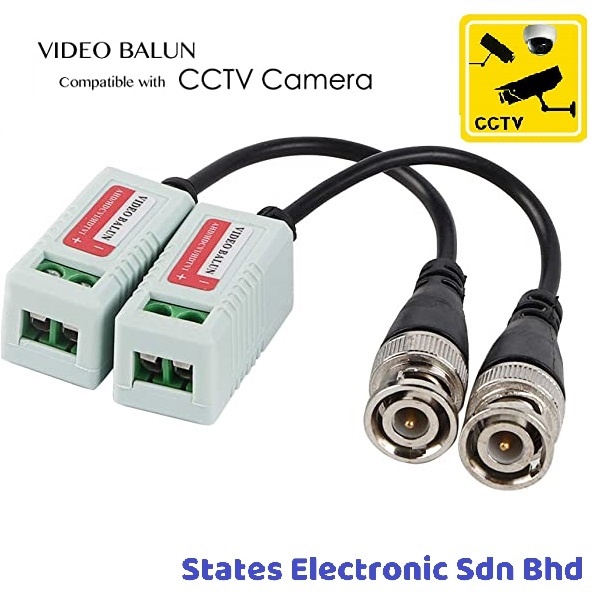 Cctv Bnc Video Balun Transceiver Cable 1 Pair Shopee Malaysia 2860