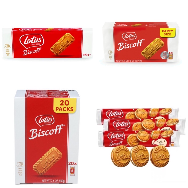 LOTUS BISCOFF Cookies Sandwich, Party Size, 250 gram, 500 gram | Shopee ...