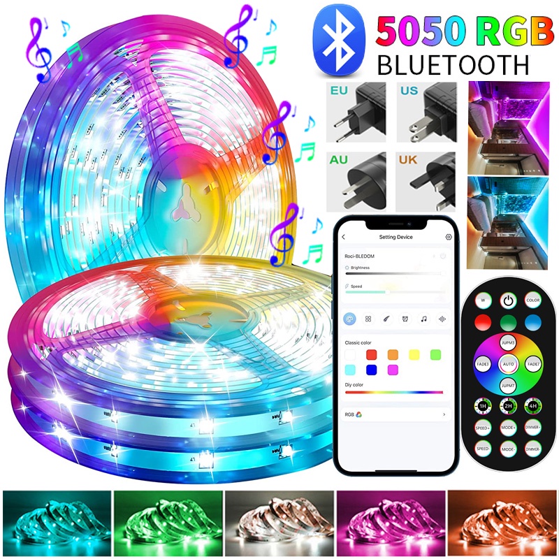 30M Bluetooth LED Strip Lights Bluetooth RGB Led light 5050 SMD Flexible 20M 25M Waterproof 2835