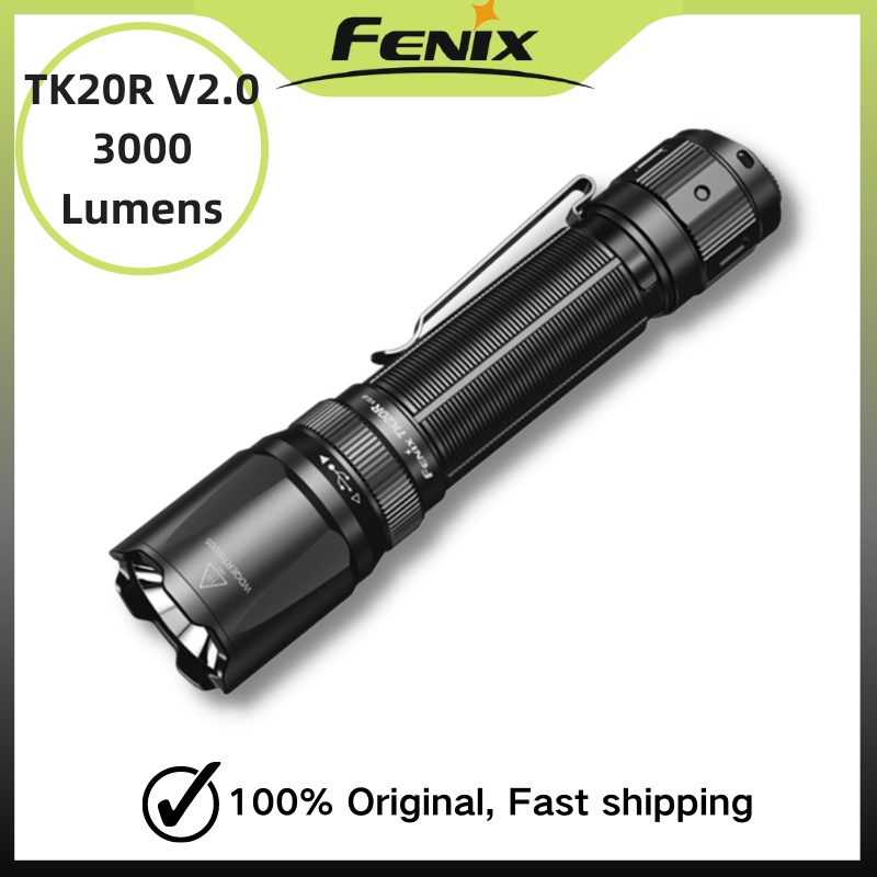 Fenix TK20R V2.0 3000Lumens rechargeable LED Flashlight 6 Lighting Modes dual tail switches With