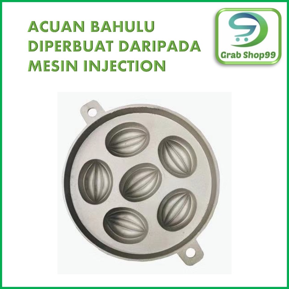Acuan Kuih Bahulu Aluminium Corak Belimbing 6 Lubang | Shopee Malaysia
