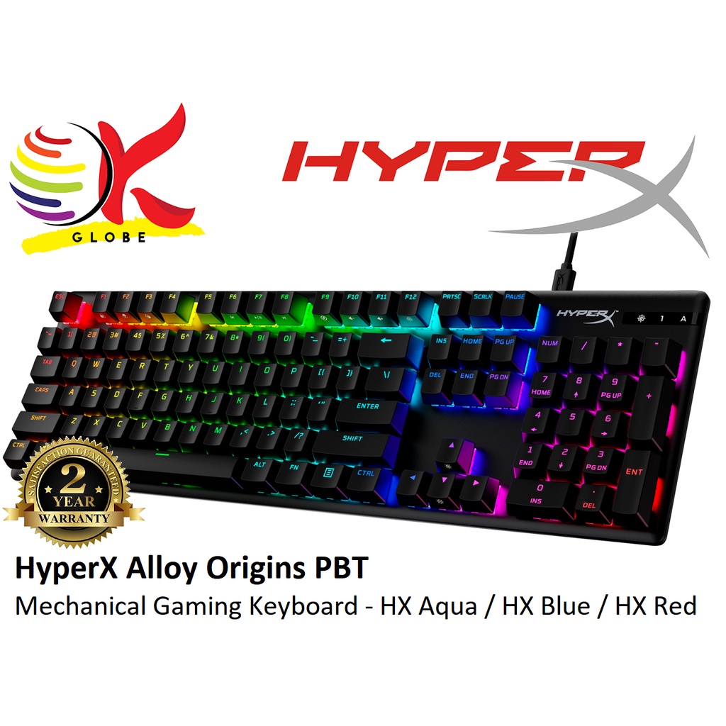 HYPER-X HYPERX ALLOY ORIGINS PBT WIRED MECHANICAL GAMING KEYBOARD - HX ...