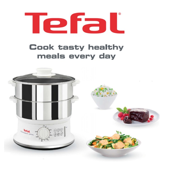 Tefal Convenient Stainless Steel Food Steamer/ Pengukus Elektrik