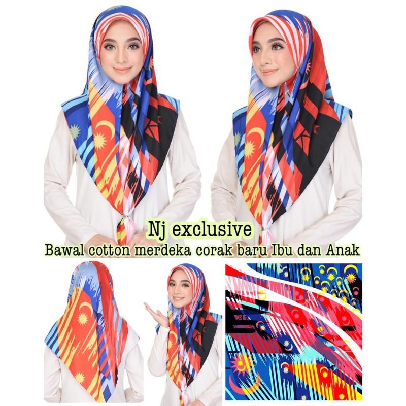 Tudung Bawal Merdeka 2020 Benders Malaysia Cotton Bidang 45 Scarves ...