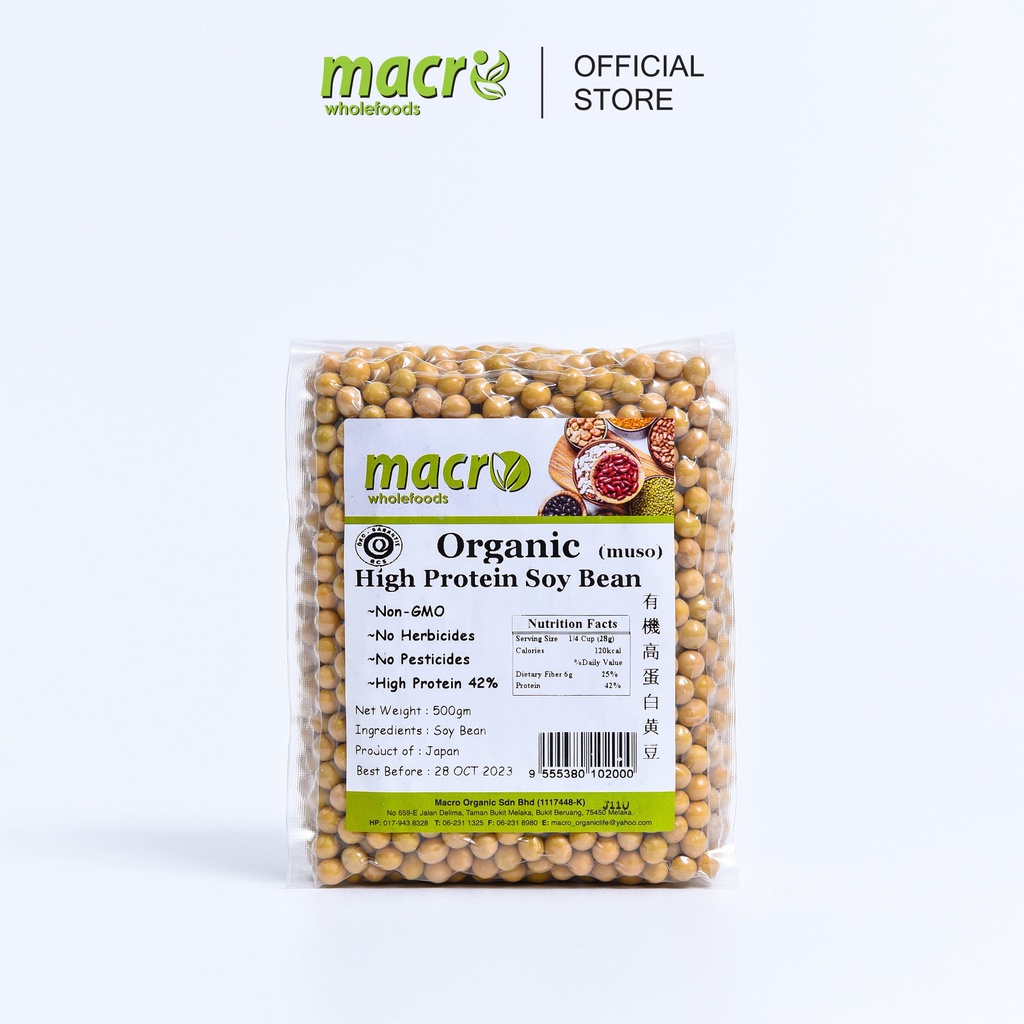 Macro Wholefoods Organic High Protein Soy Bean 500g Shopee Malaysia