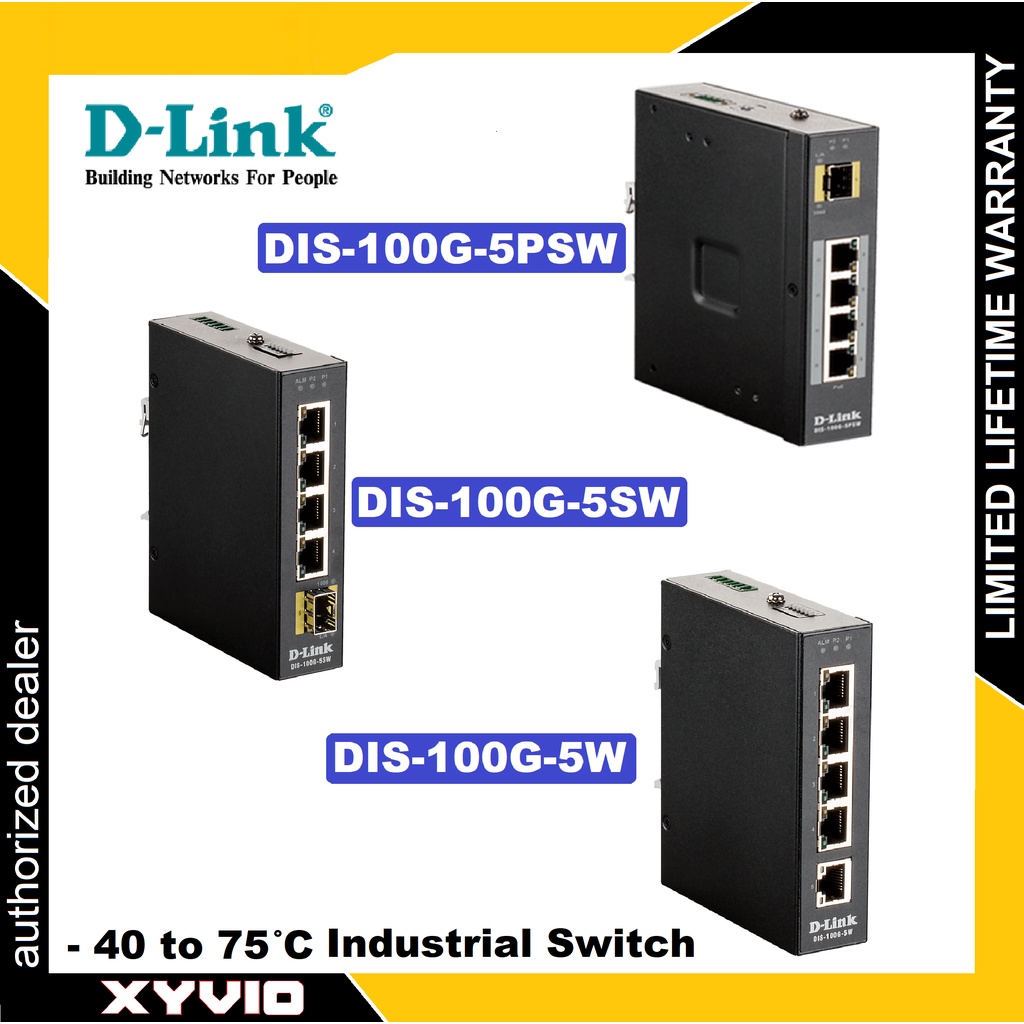 D-LINK DIS-100G-5PSW / DIS-100G-5SW / DIS-100G-5W 5-Port Gigabit ...