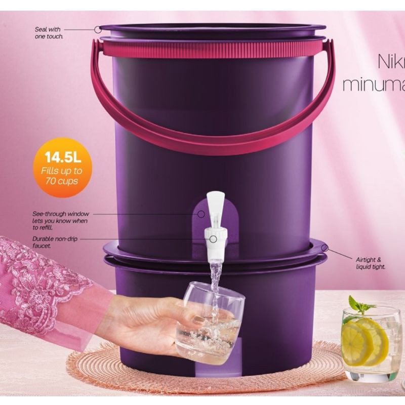 Water Dispenser 14.5L (watermelon/ purple) - tupperware brands | Shopee ...