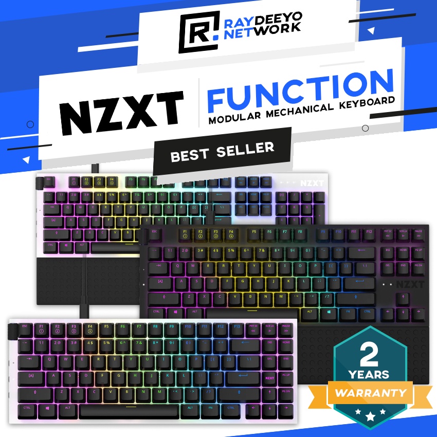 NZXT Function Modular RGB Mechanical Keyboard [Full Size/Tenkeyless TKL ...